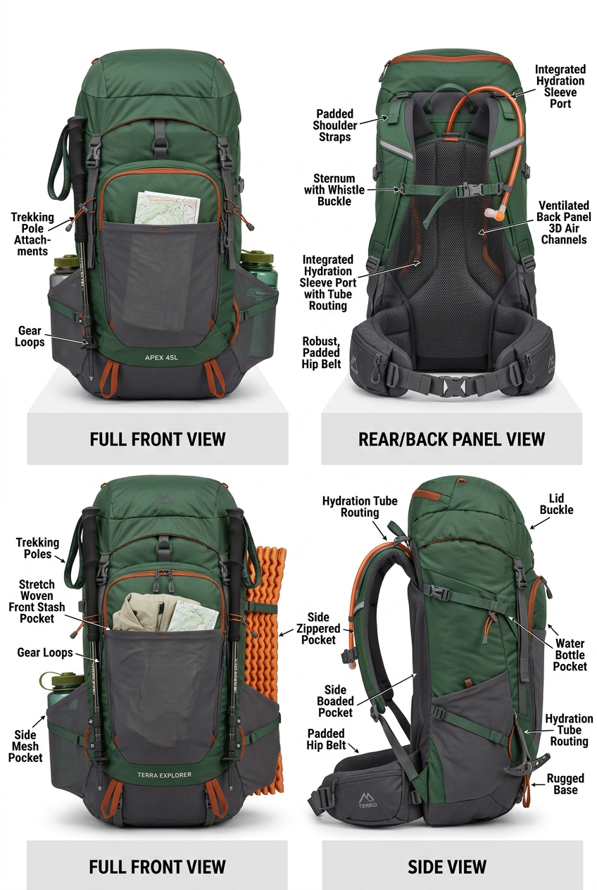 Alpine Hiking Backpach-45l